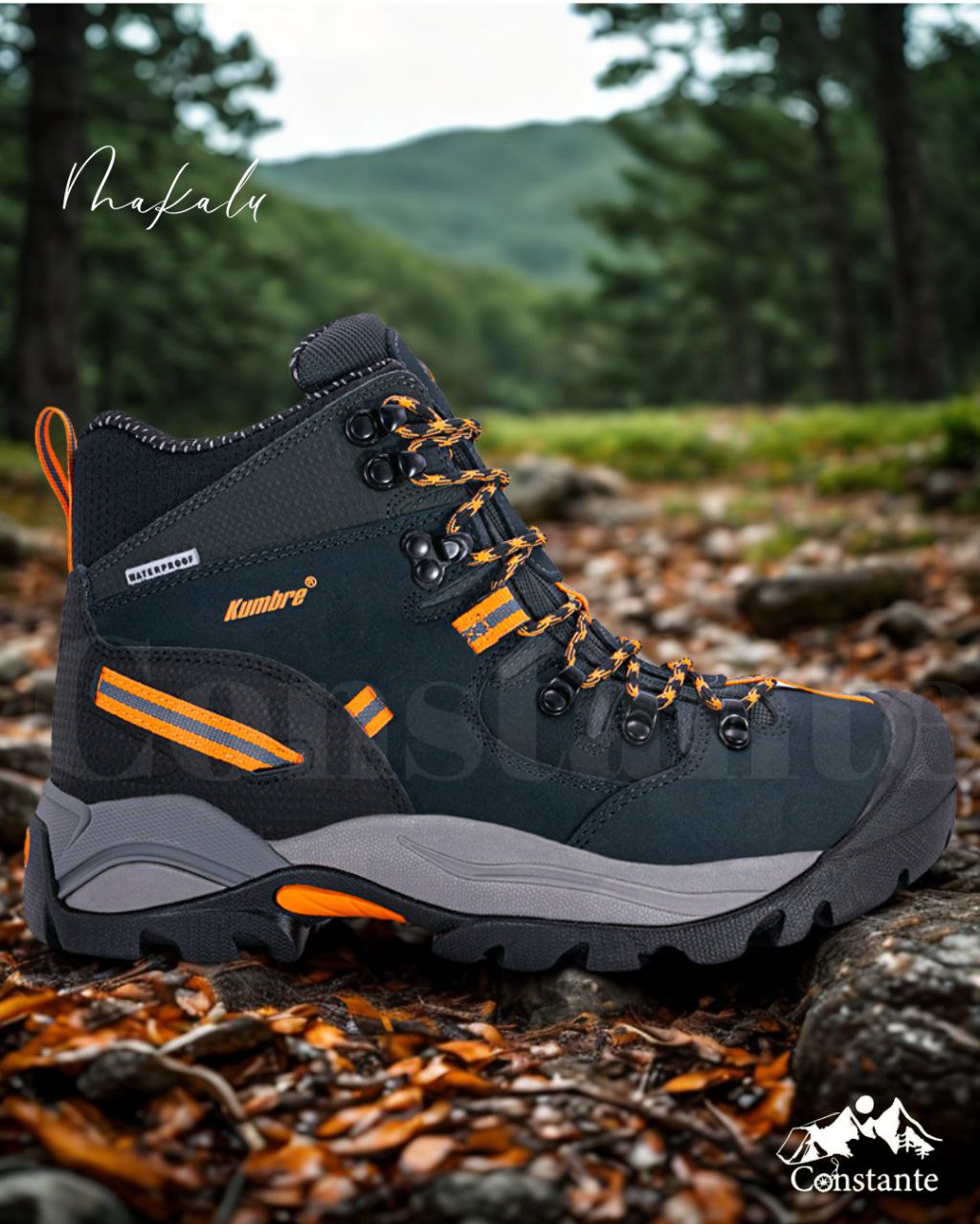 Azul Naranja Zapatos Kumbre KUMBRE W019 WATERPROOF NEGRO-GRIS