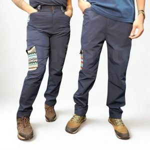Pantalones de trekking Constante unisex con tela antidesgarre, bolsillos funcionales y detalles tribales