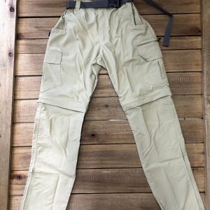 Pantalones desmontables caqui con 6 bolsillos, tela antidesgarre de secado rápido y protección UV, convertibles en pantaloneta.
