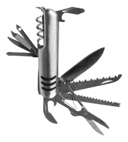 Navaja suiza genérica multiusos, color rojo, ideal para actividades al aire libre, reparaciones y uso diario.