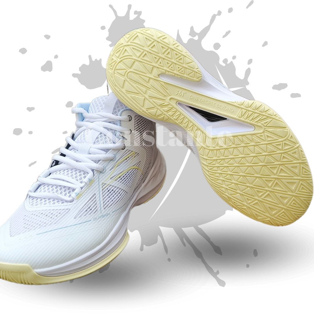 Zapatillas de básquet 361° con tecnología Quick Light, diseñadas para brindar ligereza, rebote y rendimiento en la cancha.