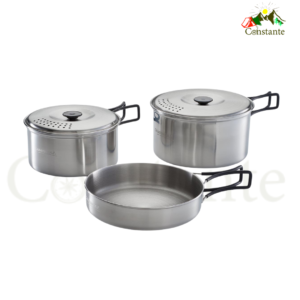 ollas de acero inoxidable para camping