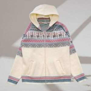 Chompa 100% lana de alpaca, suave y térmica, perfecta para mantener el calor en climas fríos. Ideal para actividades outdoor o uso diario.