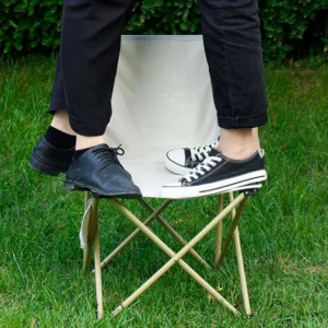 vista de soporte de silla de acampar pequeña