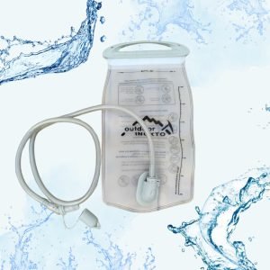 Bolsa de hidratación INOXTO de 1.5L, ideal para trekking, ciclismo y deportes outdoor, con diseño resistente y seguro."