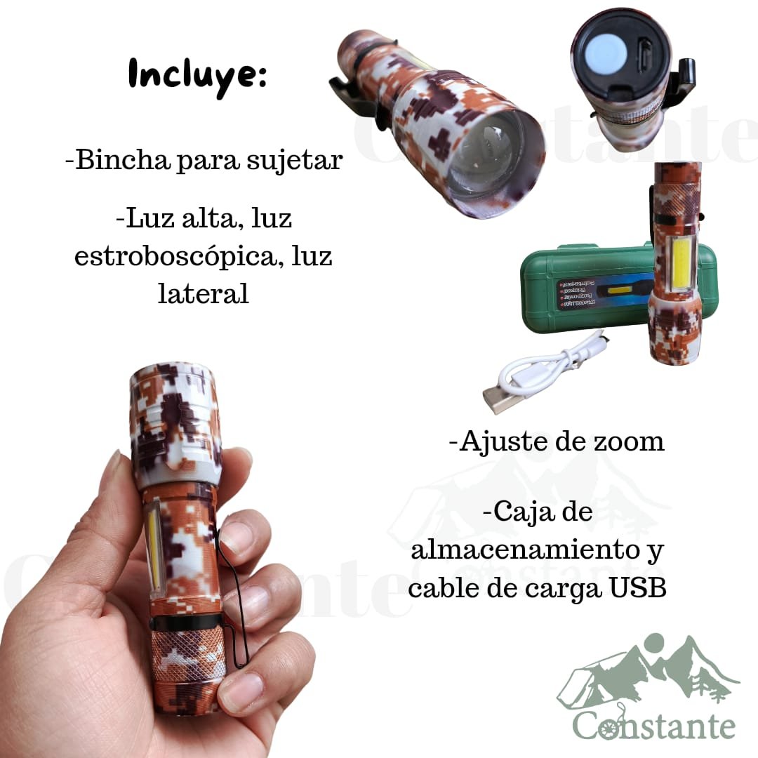 Linterna Táctica de bolsillo Camuflaje - Imagen 3