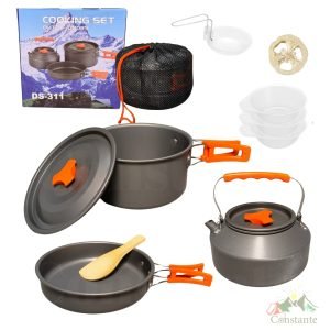 SET DE OLLAS DS-311 set de ollas ds-311 set de ollas de camping ollas para cocinar olas camping accesorios de camping ollas de aluminio set de ollas con tetera