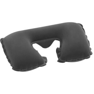 vista superior de almohada cervical inflable para viajes